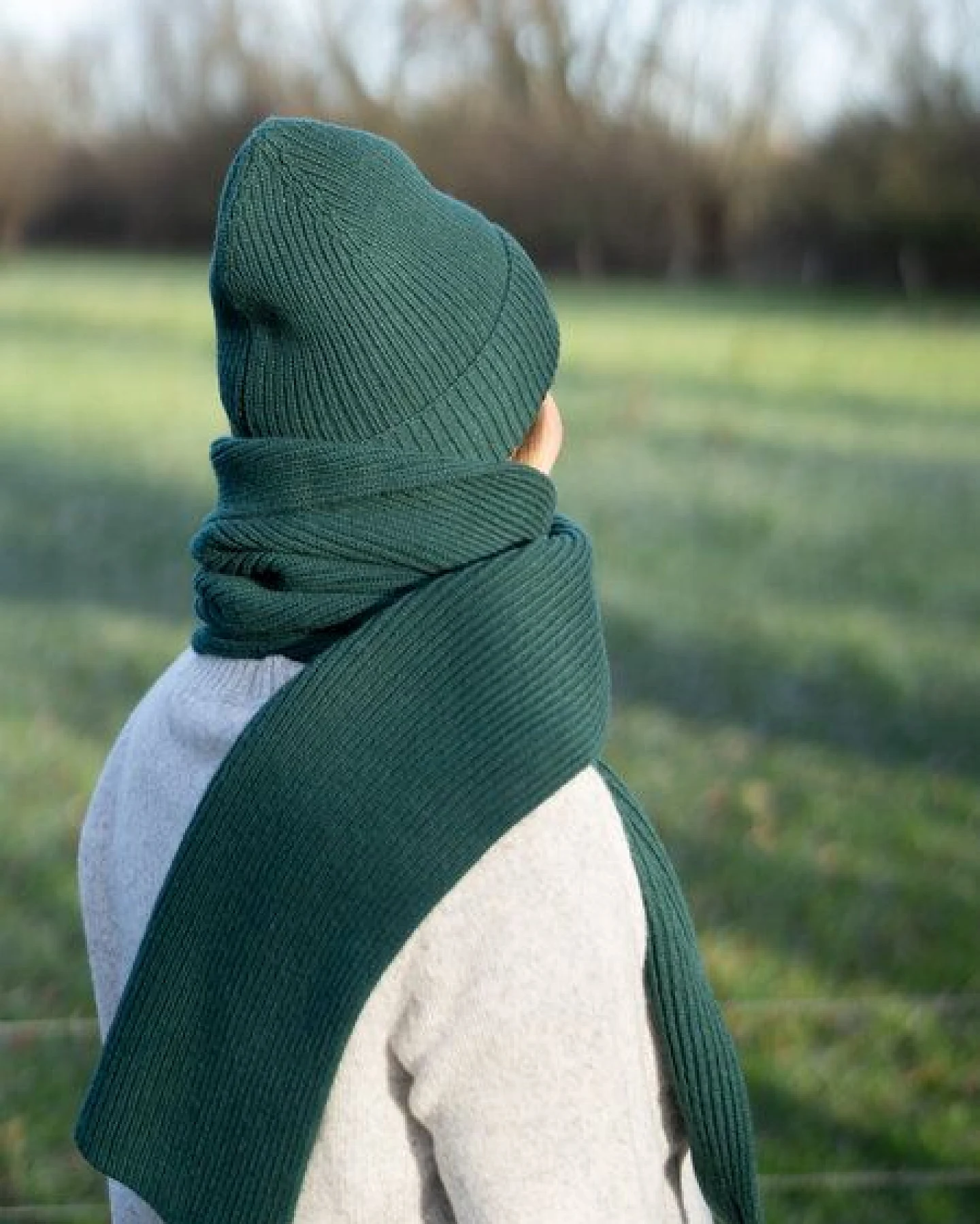 FUXBAU Merino Schal extra lang – Ansicht 3