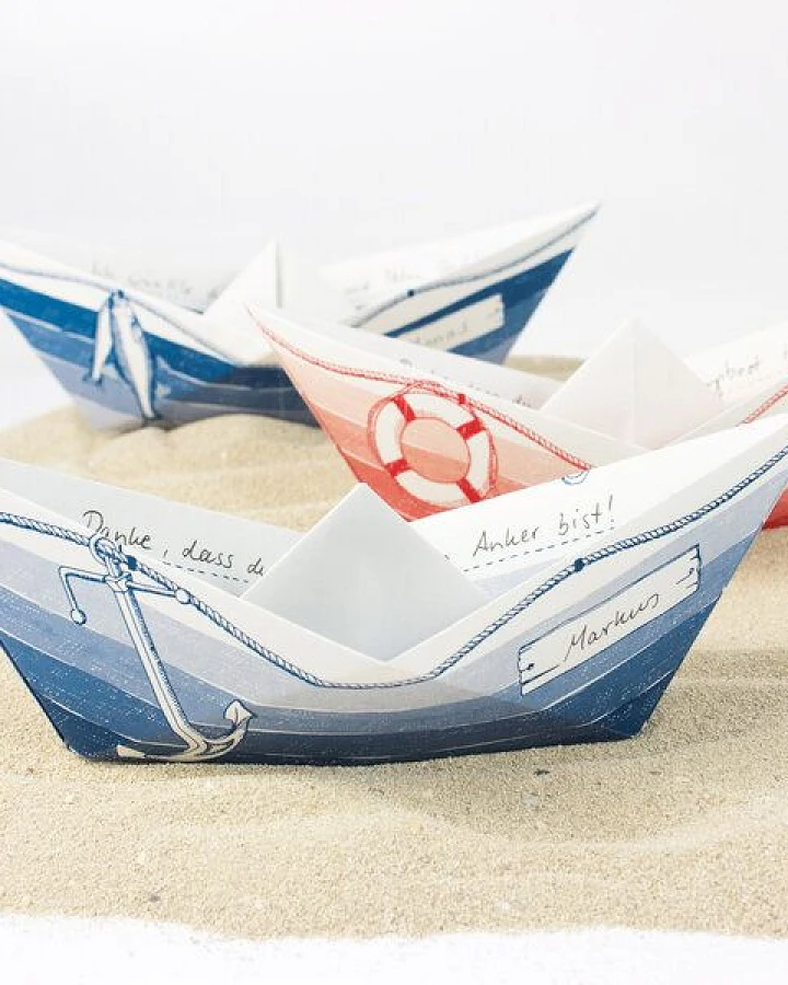 Bow & Hummingbird Grußboote 3er Set