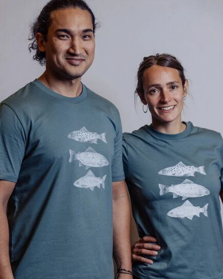 NanMa Bio-Baumwoll-Shirt Fische