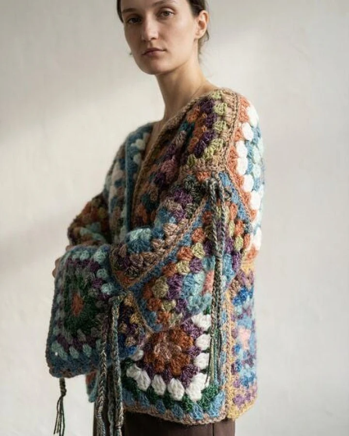 KnitToChange Gehäkelte Granny-Square-Strick