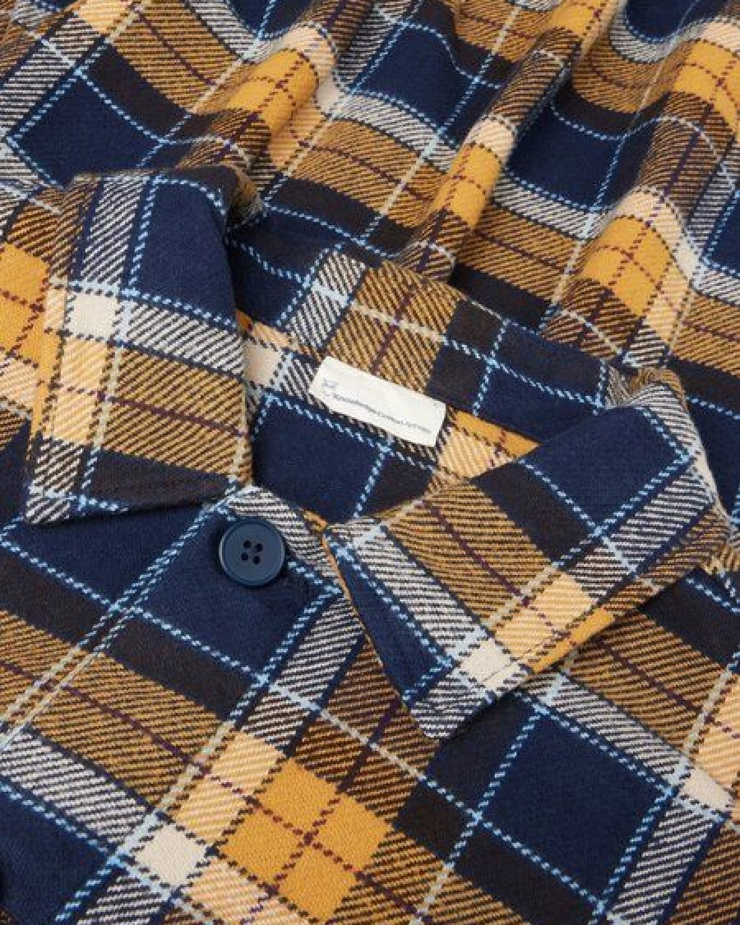 KnowledgeCotton Apparel Organic Cotton Flannel Overshirt GOTS - navy check – Ansicht 2