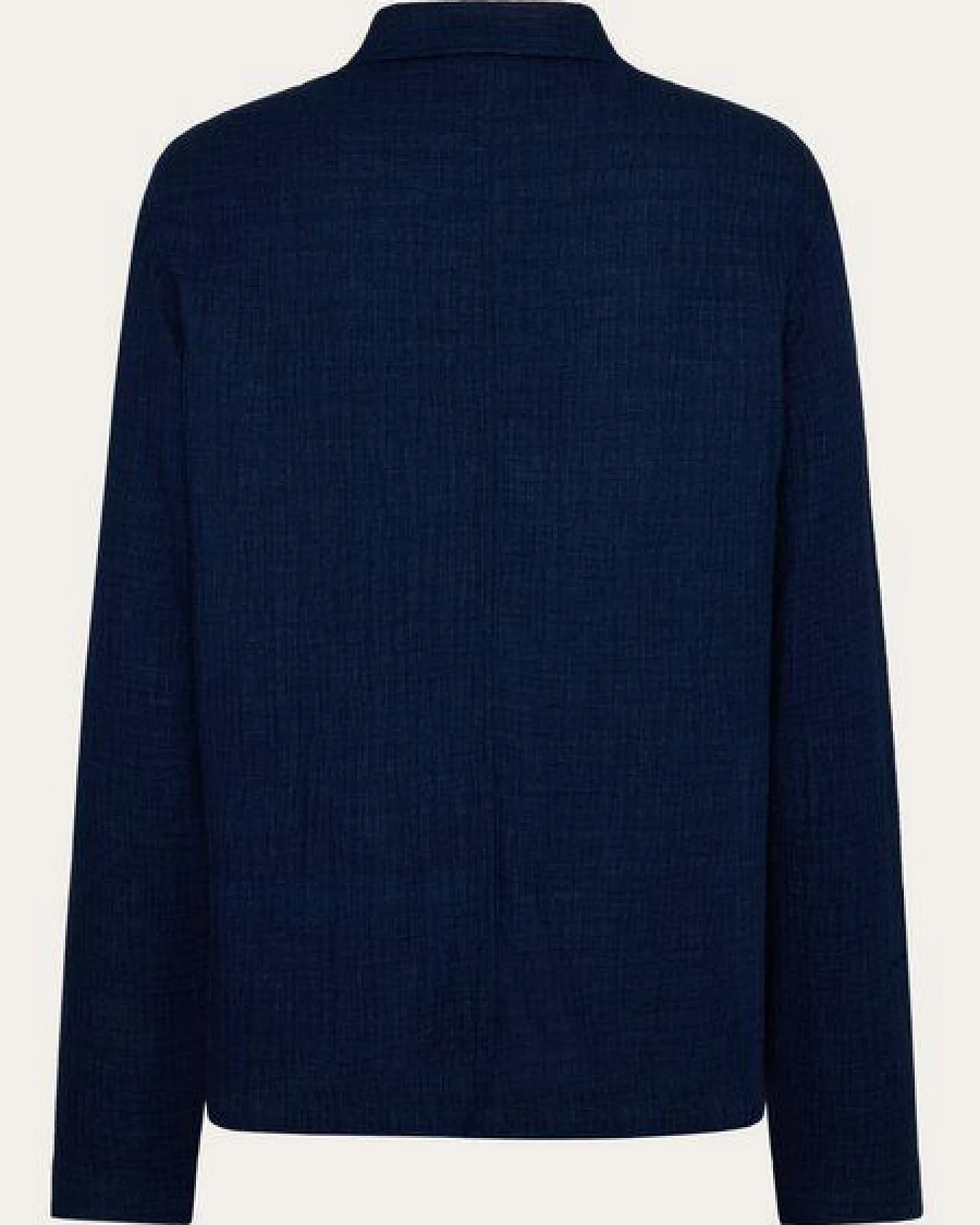 KnowledgeCotton Apparel Organic Cotton Dobby Overshirt - indigo – Ansicht 3