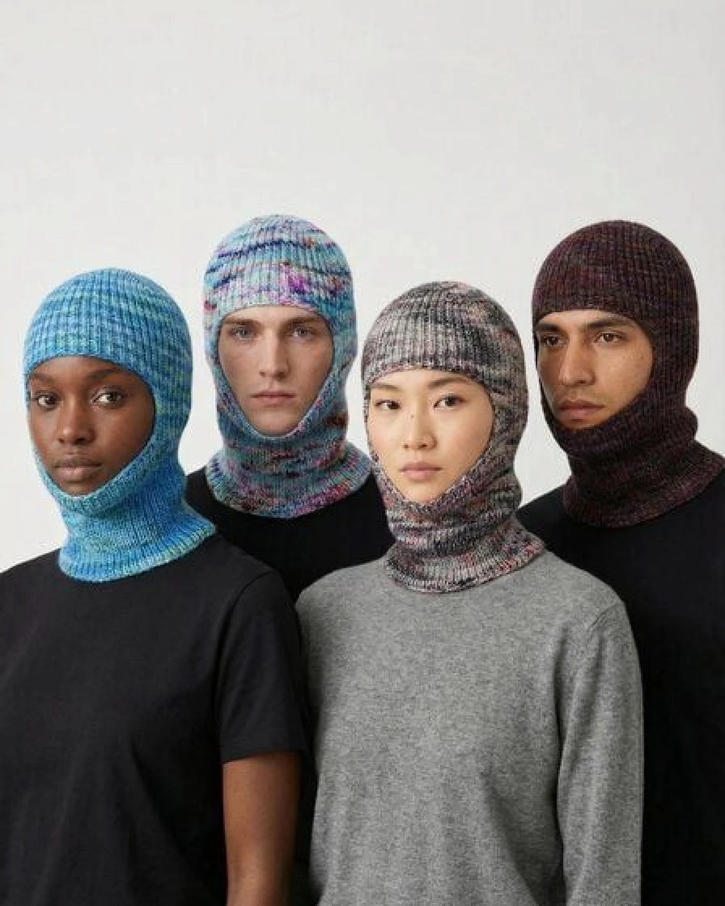 KnitToChange Handgestrickte Balaclava aus weichem Effektgarn – verschiedene Farben – Ansicht 4