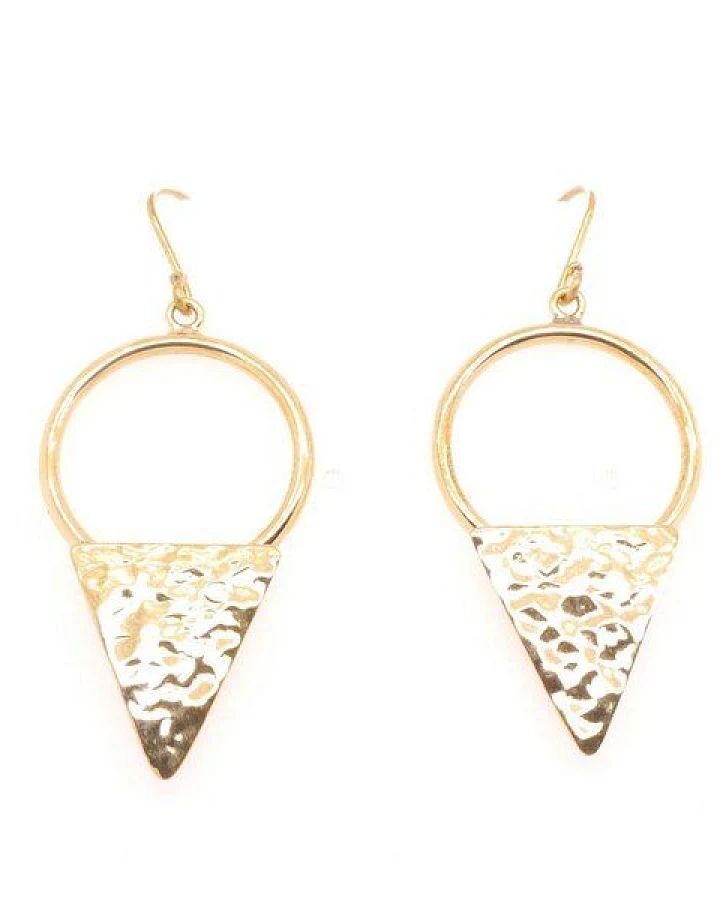 Bawa Hope Messingohrring "Triangle Brass Sheet"
