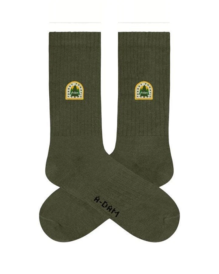 A-Dam Dunkelgrüne Socken Forest Fanatic