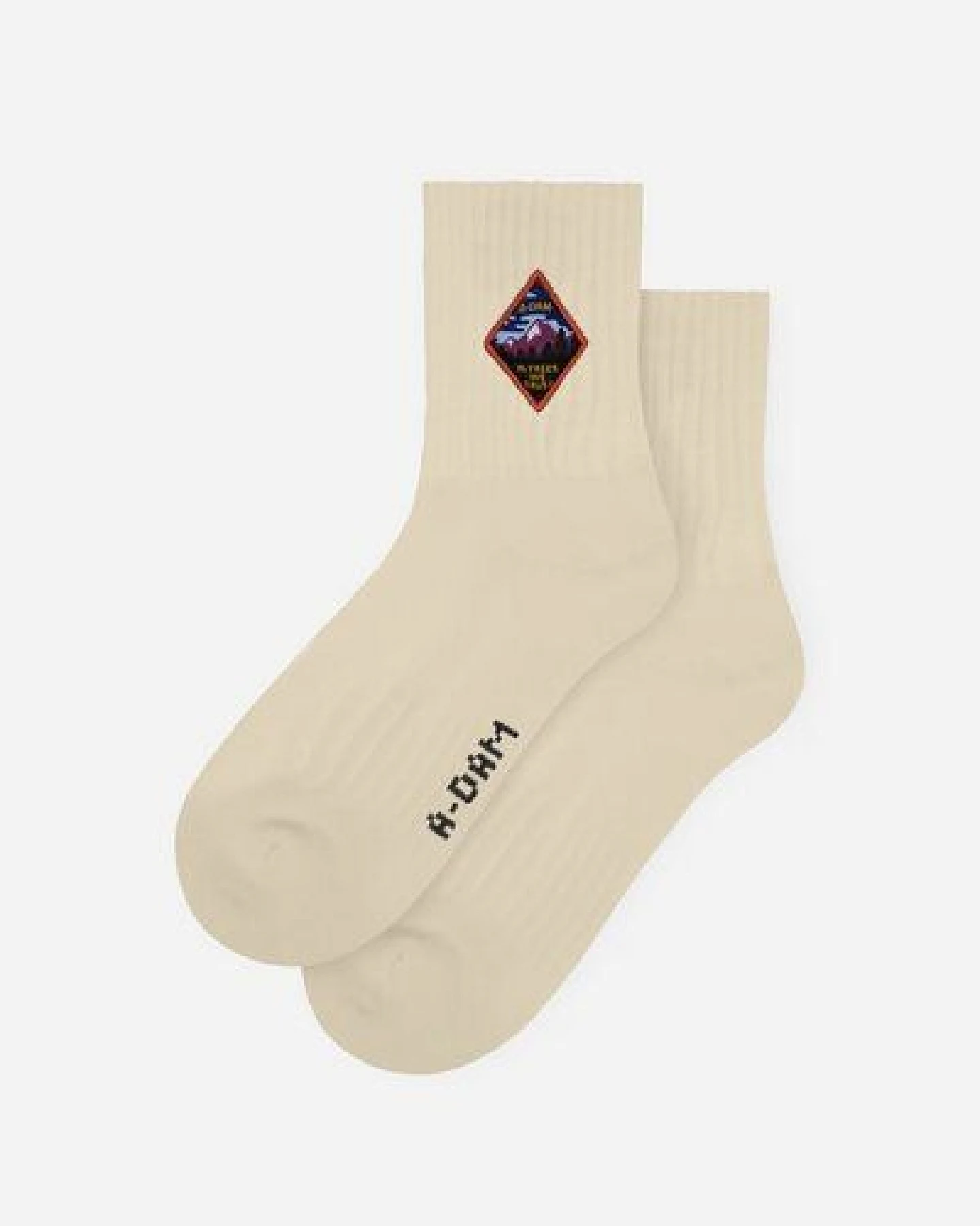 A-Dam Cremeweiße Socken Patch Tree – Ansicht 2