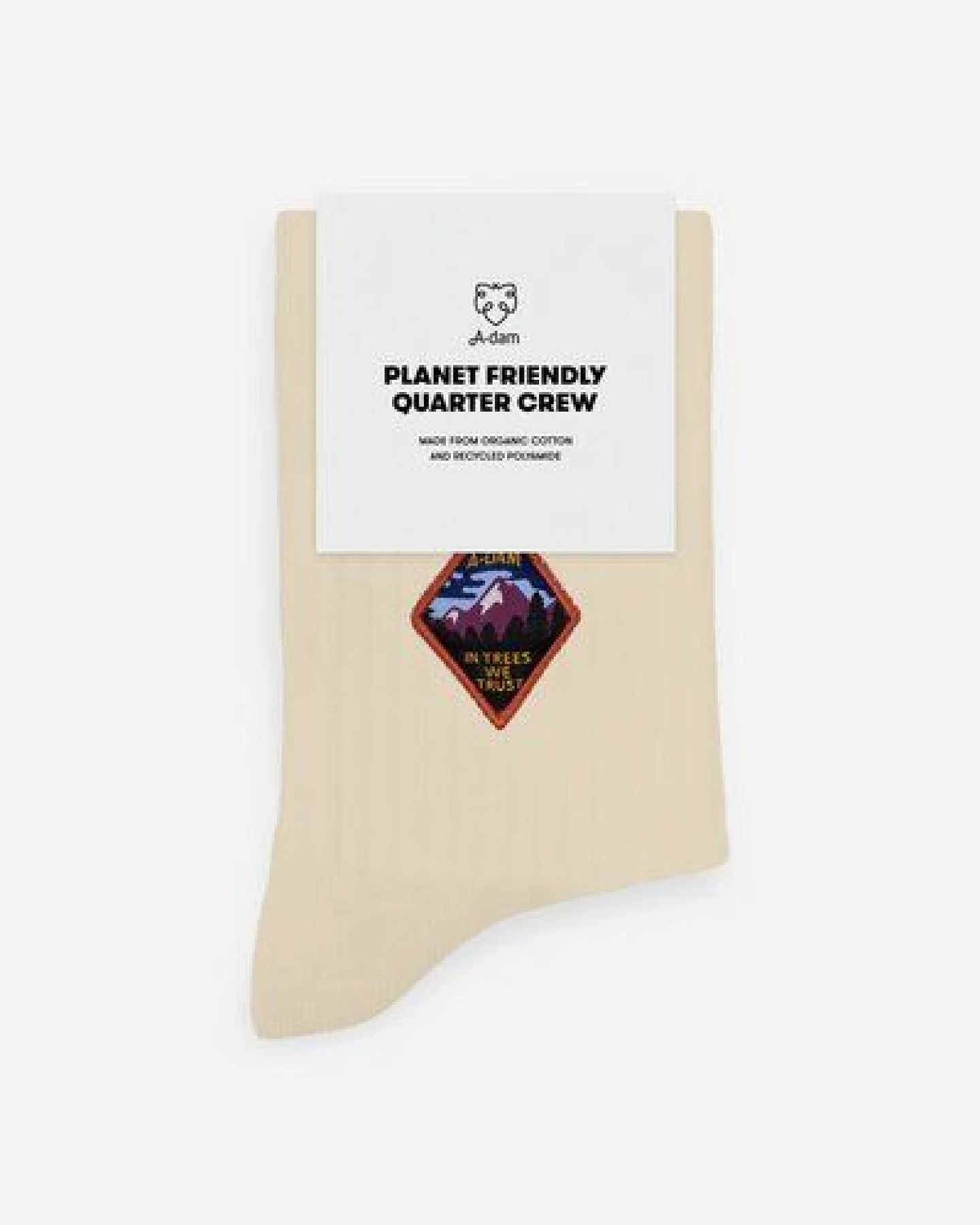 A-Dam Cremeweiße Socken Patch Tree – Ansicht 3