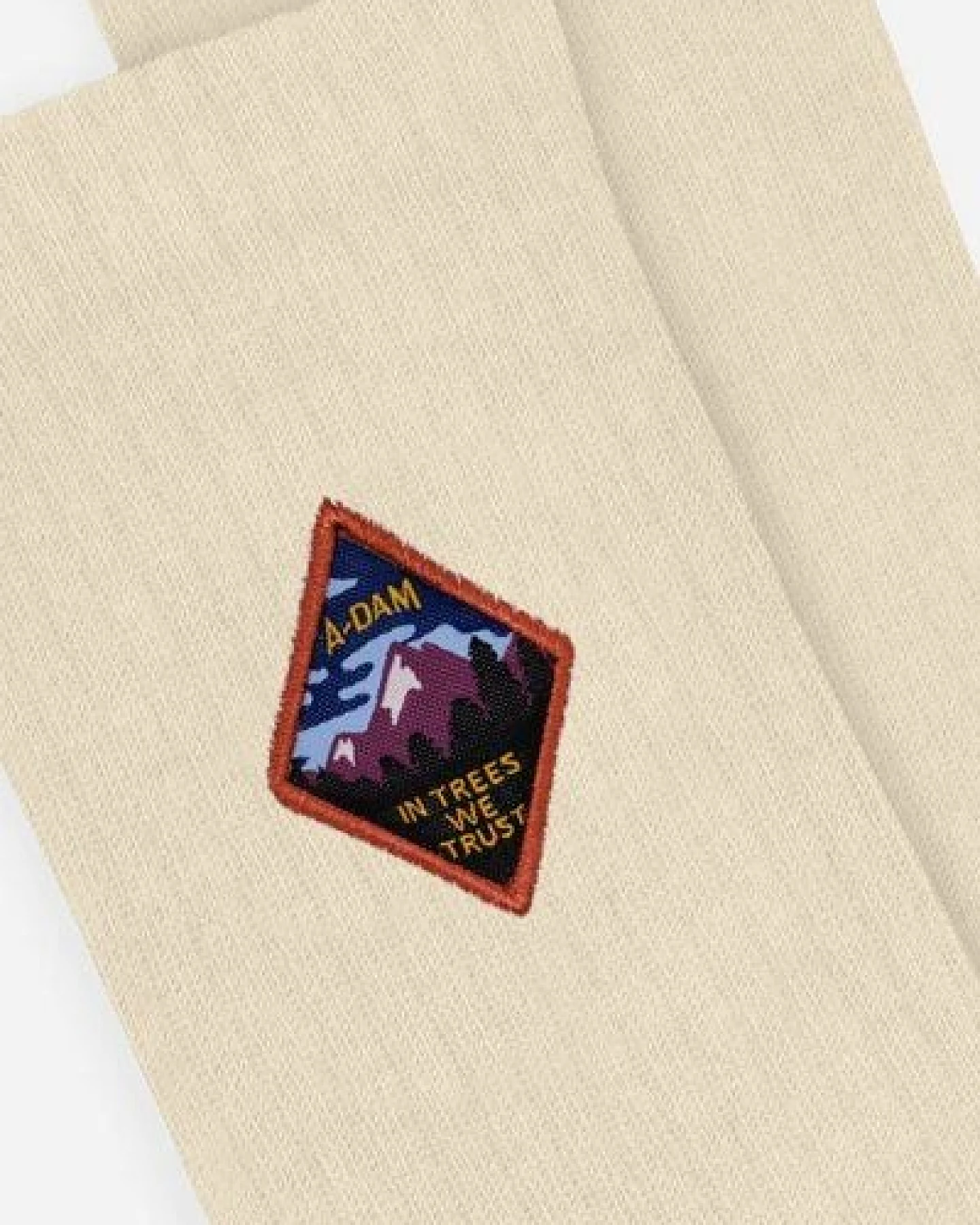 A-Dam Cremeweiße Socken Patch Tree – Ansicht 4
