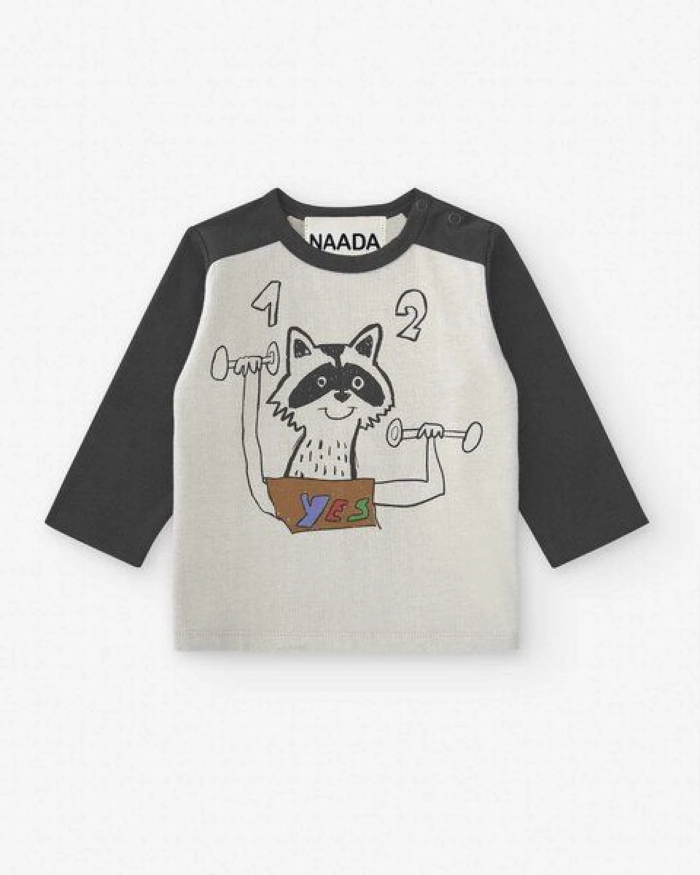 NAADA BABY T SHIRT RACCOON SATURDAY WORK OUT – Ansicht 2