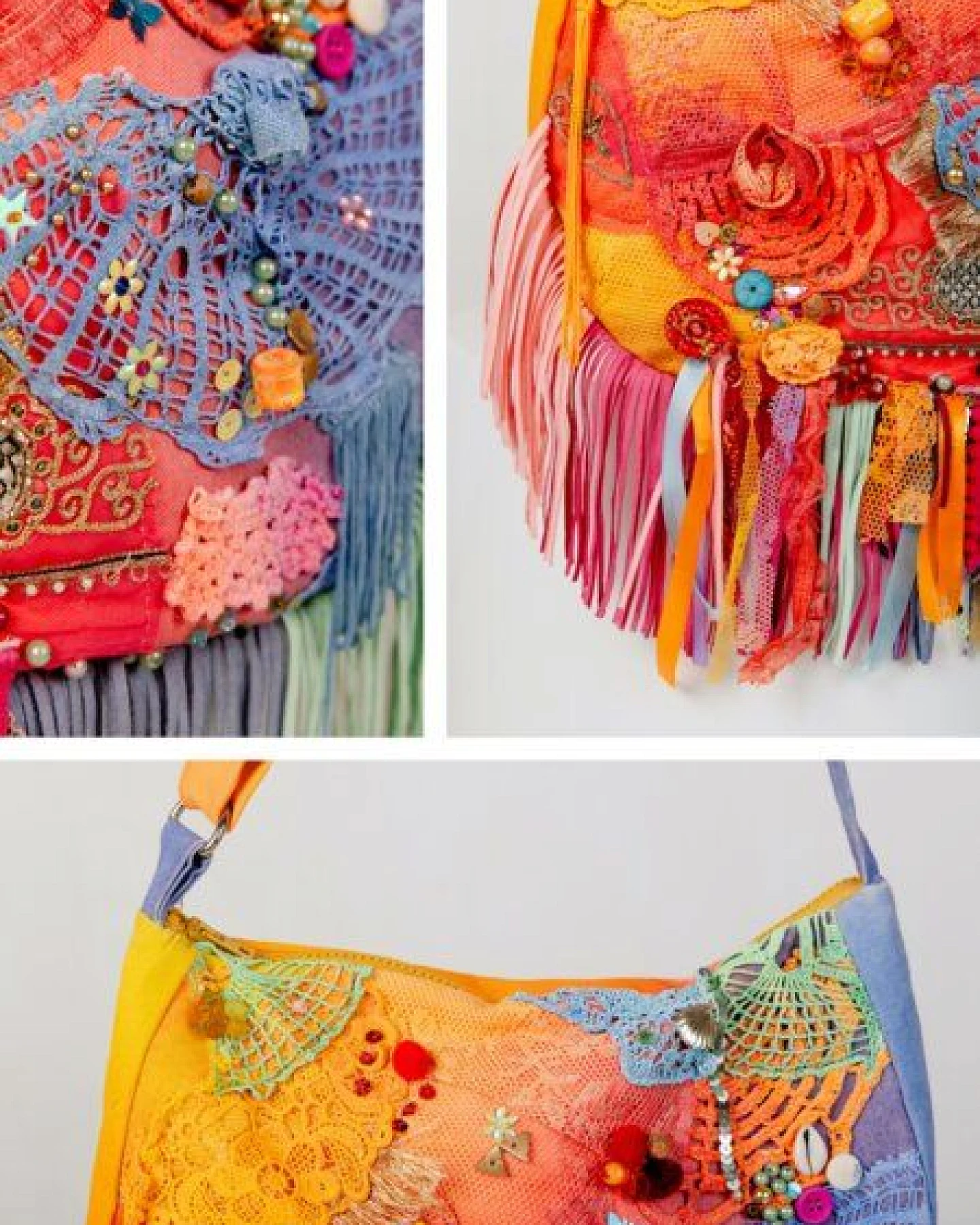 Sophia Pirrera Boho-Tasche "Aurora" (Variante gelber Gurt) – Ansicht 3