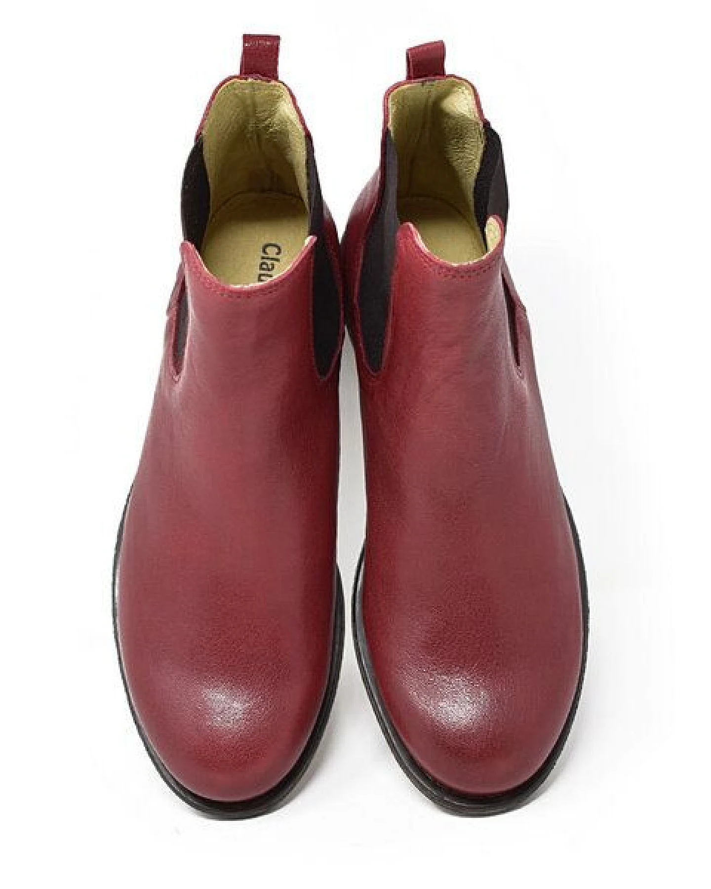 Claudio Nero Chelsea Boots Uma rot – Ansicht 3