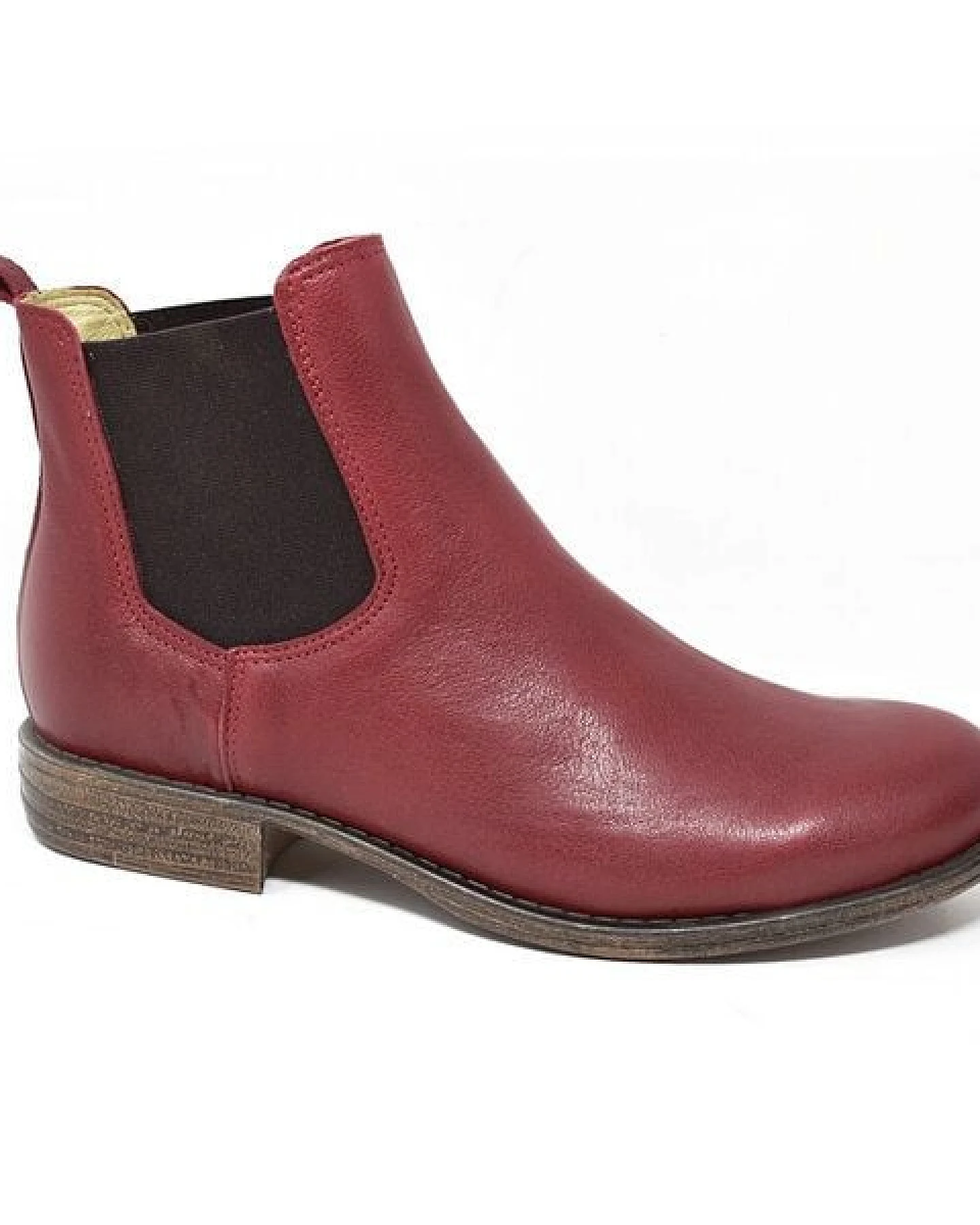 Claudio Nero Chelsea Boots Uma rot – Ansicht 2