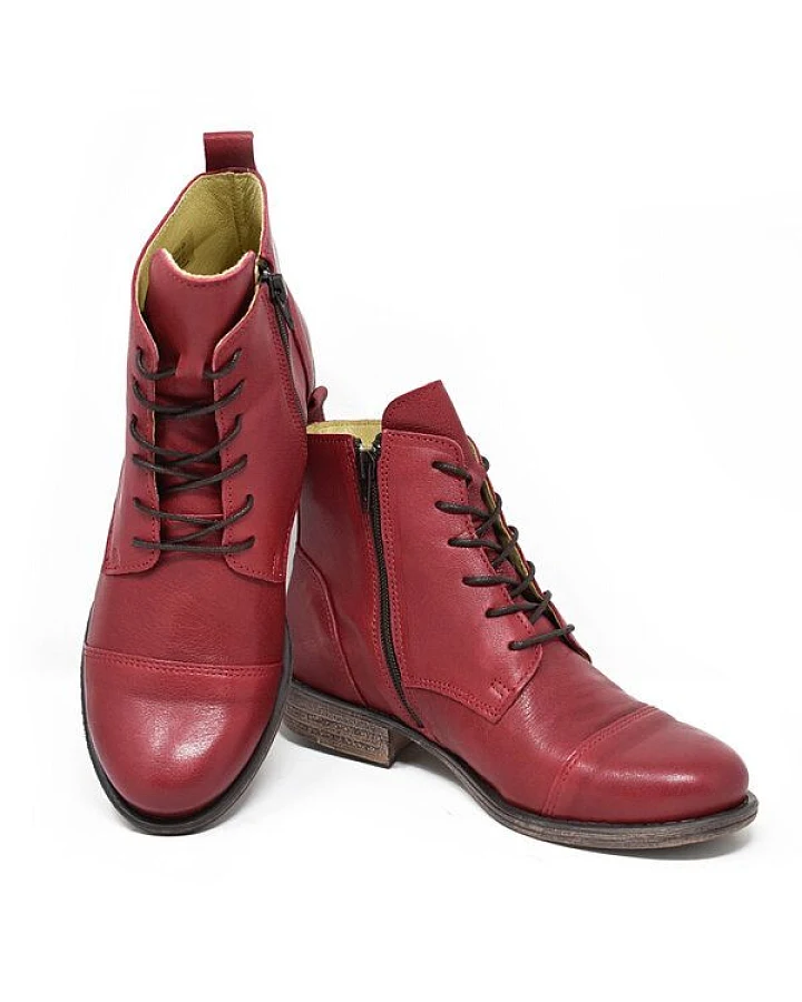 Claudio Nero Schnürboots Tres rot