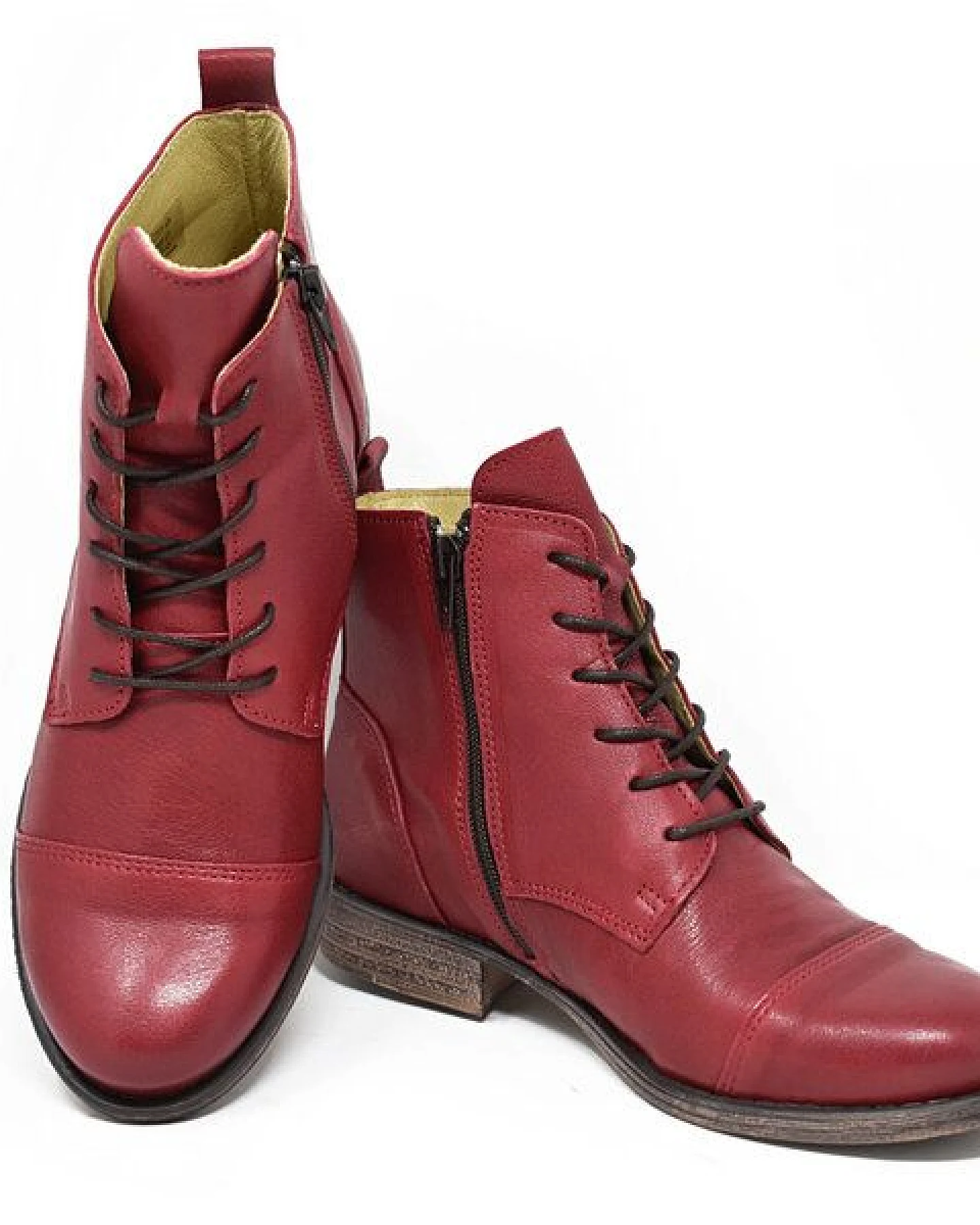 Claudio Nero Schnürboots Tres rot – Ansicht 2