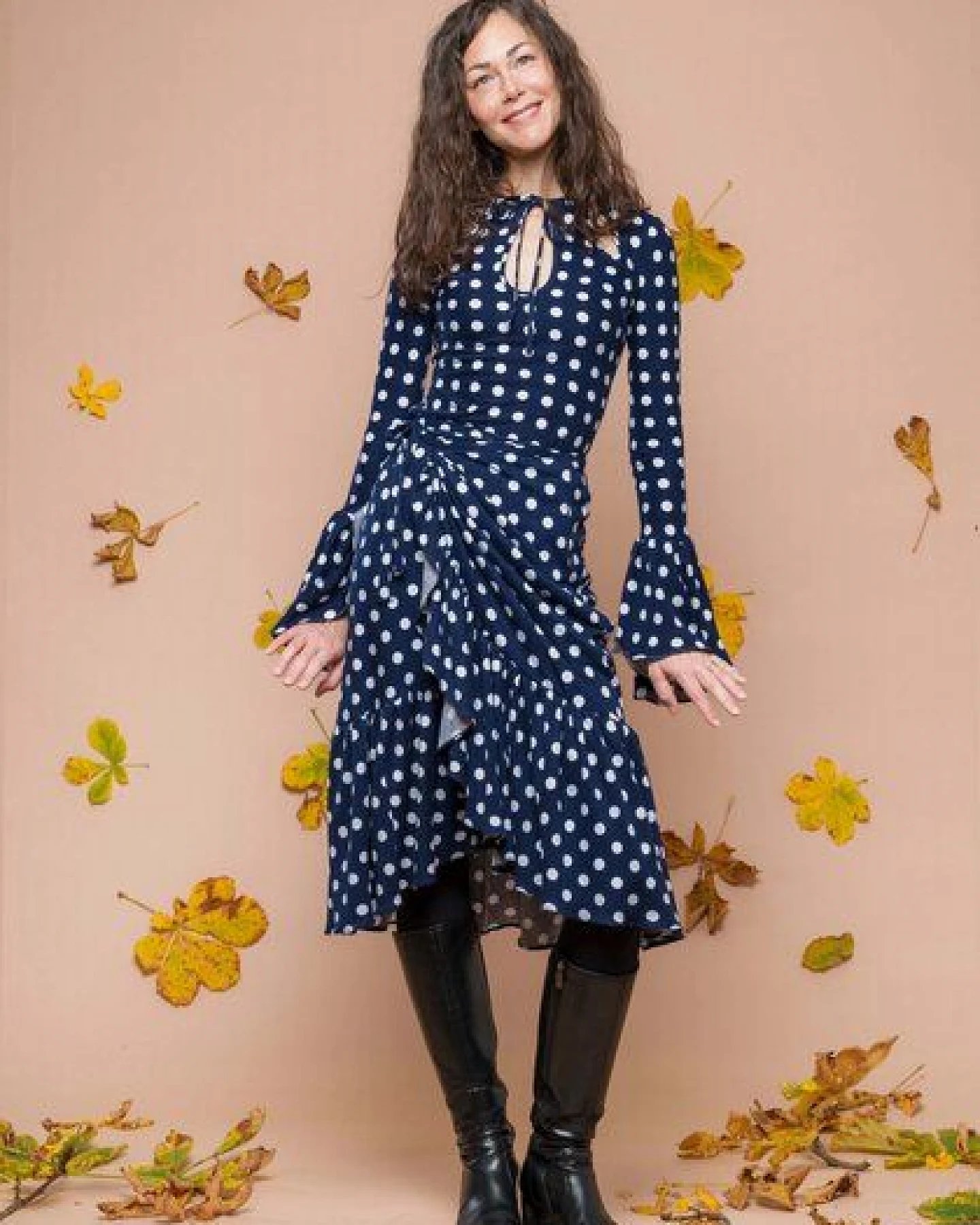 Atelier SNOW Set Polka-Dot Zinnia aus Bio-Baumwolle – Ansicht 2