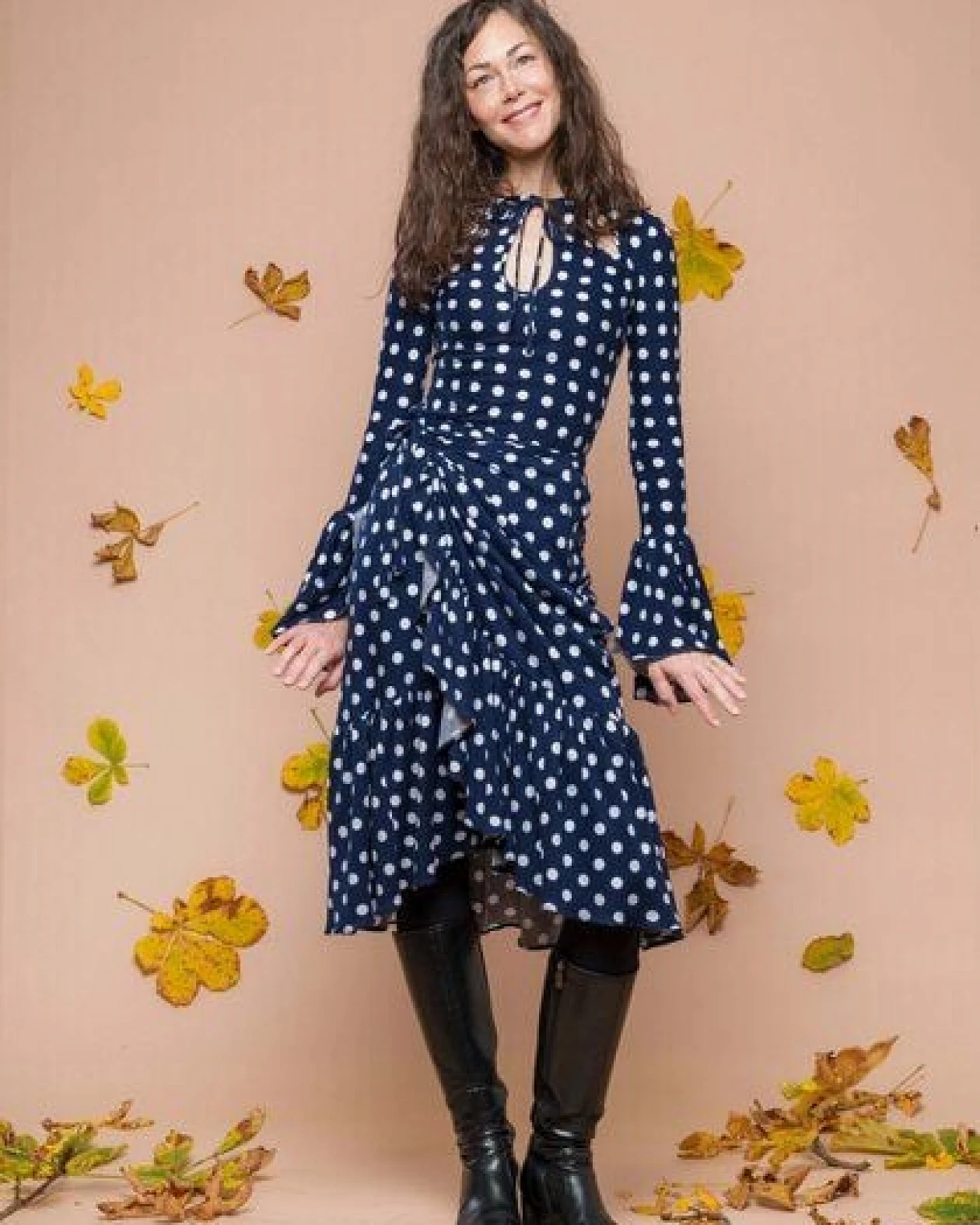 Atelier SNOW Set Polka-Dot Zinnia aus Bio-Baumwolle – Ansicht 2