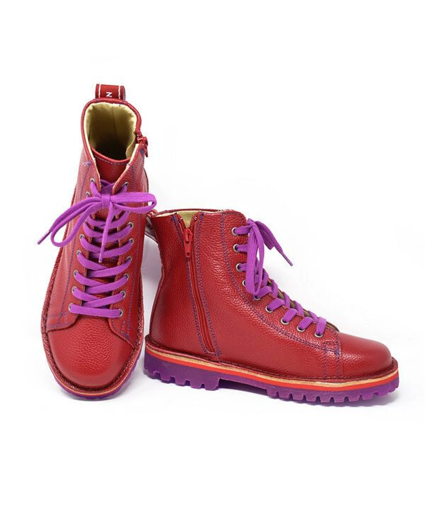 Grünbein Shoes Schnürboots Noa II lose Einlage rot – Ansicht 2
