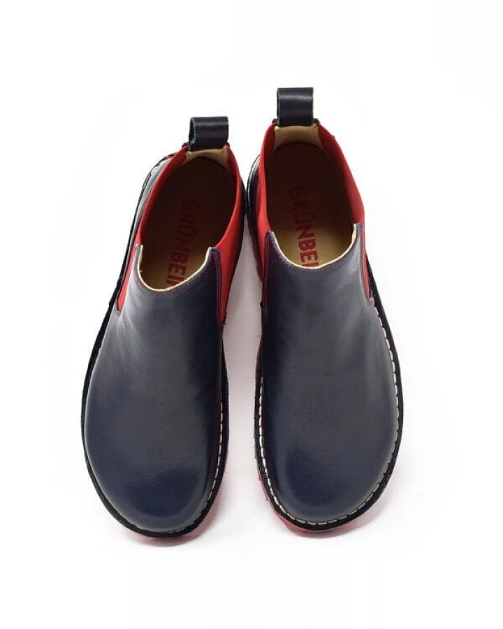 Grünbein Shoes Chelsea Boots Susanne Naturform blau