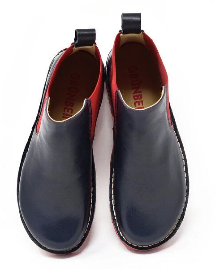 Grünbein Shoes Chelsea Boots Susanne Naturform blau