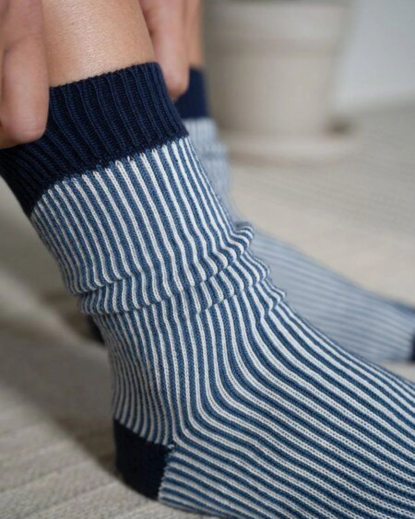 FUXBAU Gestreifte Jacquard Socken – Ansicht 3