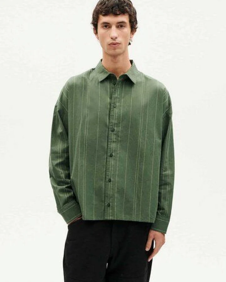 thinking mu Dark Eucaliptus Jimmy Shirt