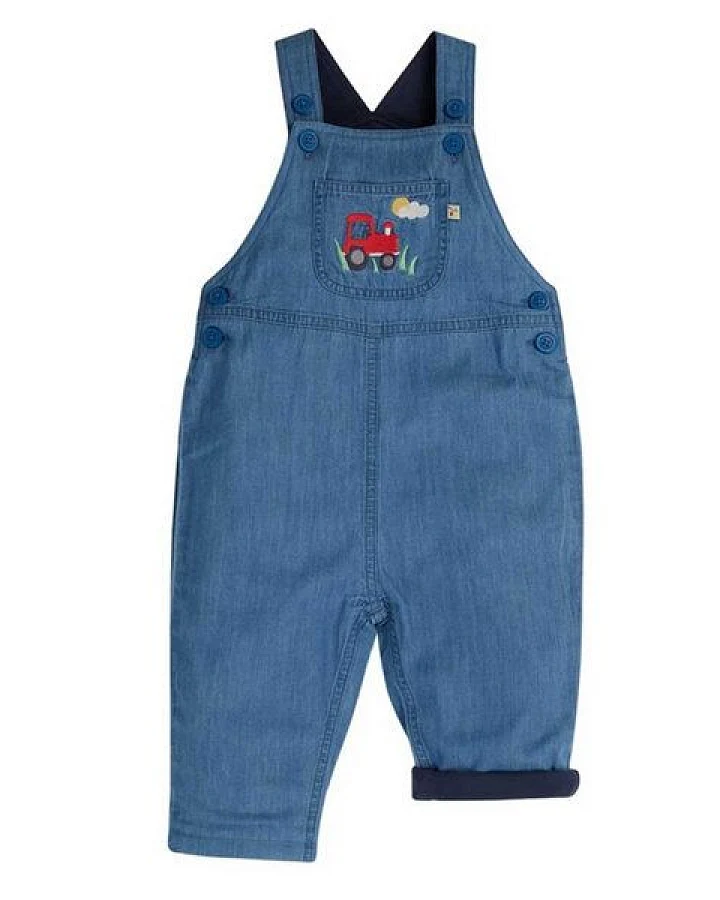 Frugi Latzhose Traktor mit Innenfutter Hopscotch Dungaree denim