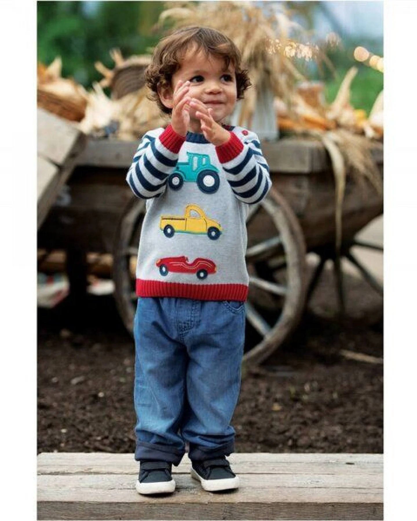 Frugi Jeanshose Denim mit Innenfutter in blau – Ansicht 2