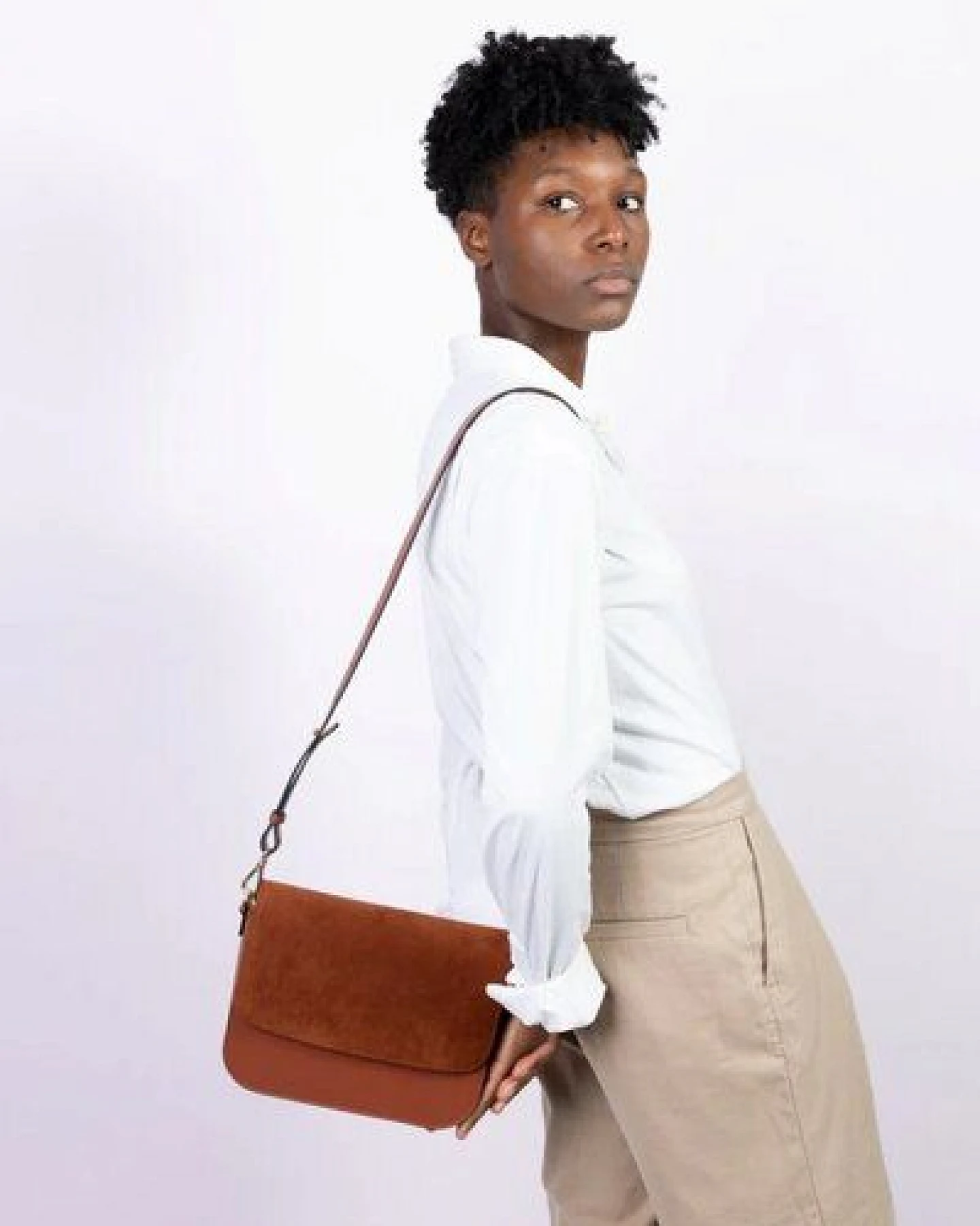 Ashoka Paris Brigitte Oxymore Uppeal Kamelbraune Tasche – Ansicht 2