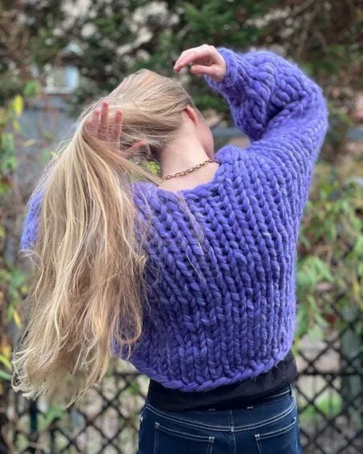 PANAPUFA Strickjacke aus dicker Wolle