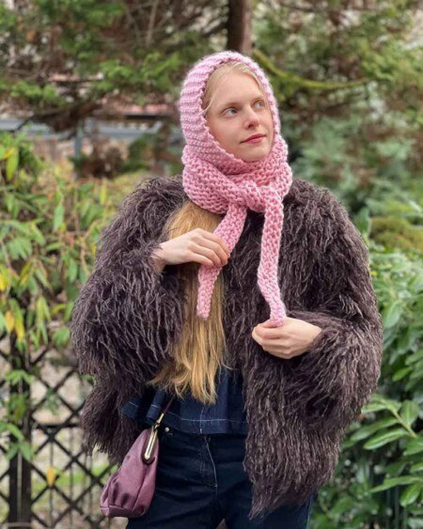 PANAPUFA Balaclava Kapuze Merinowolle Handgestrickte – Ansicht 2