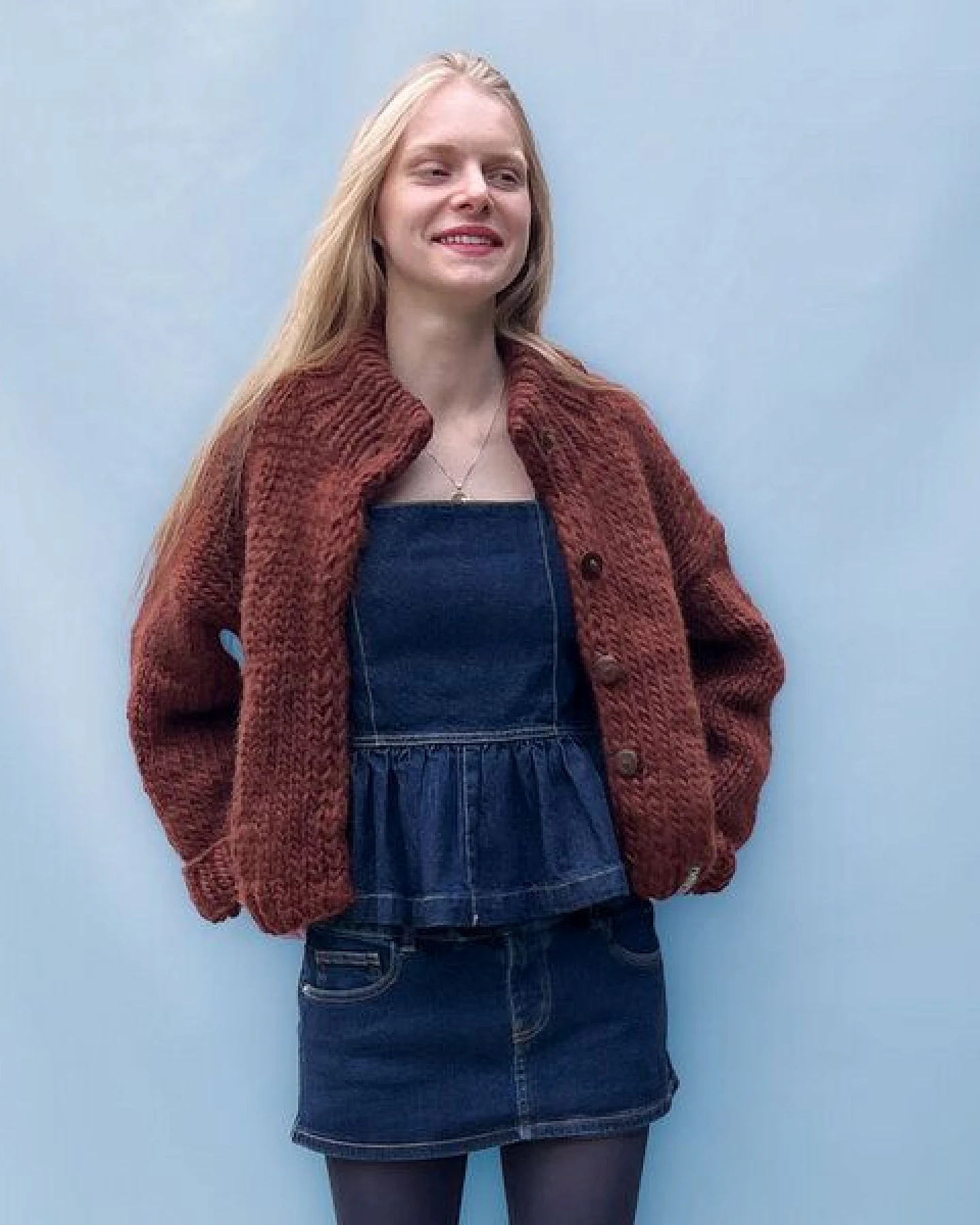 PANAPUFA Chunky Strickjacke aus Merinowolle – Ansicht 2