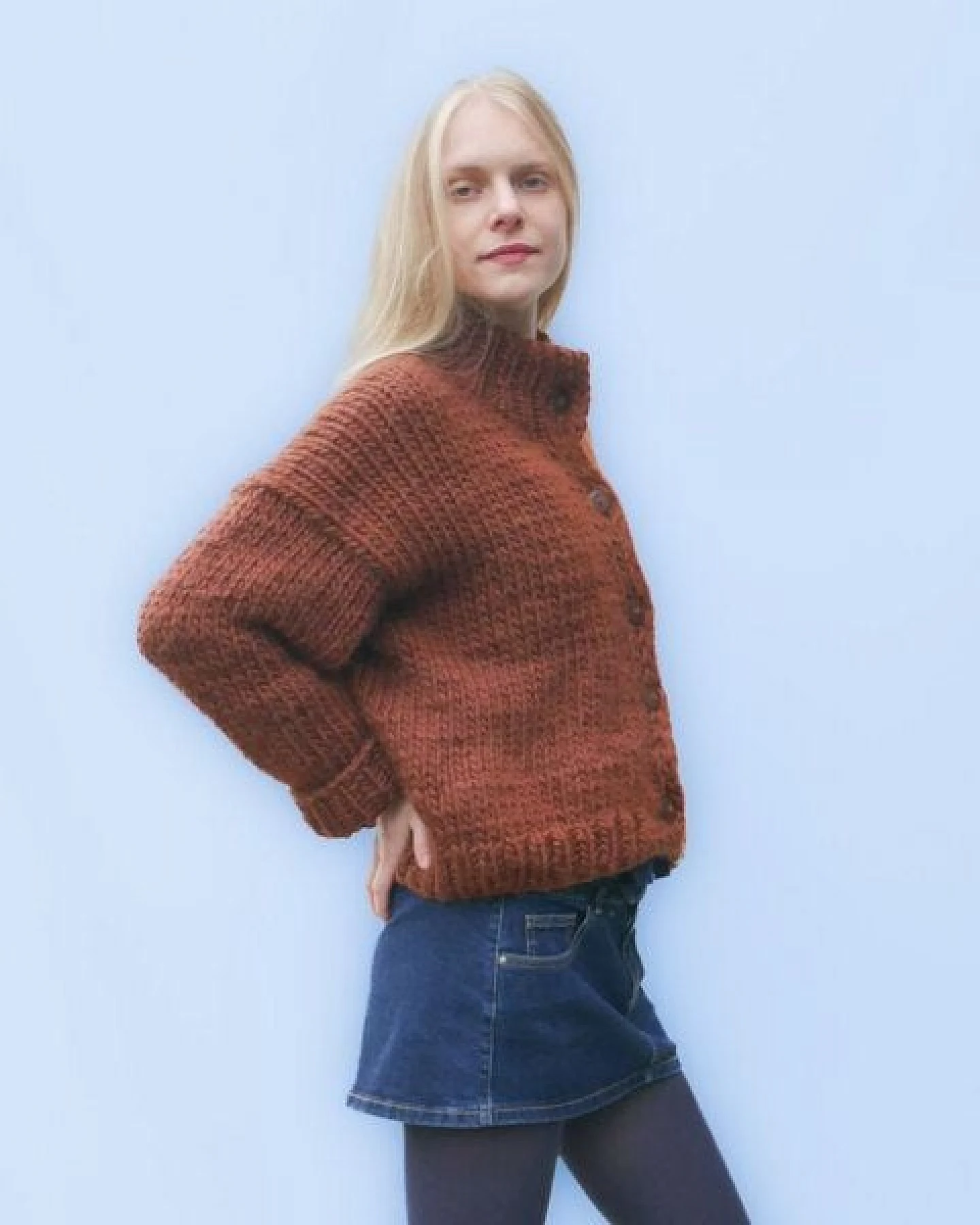 PANAPUFA Chunky Strickjacke aus Merinowolle – Ansicht 4