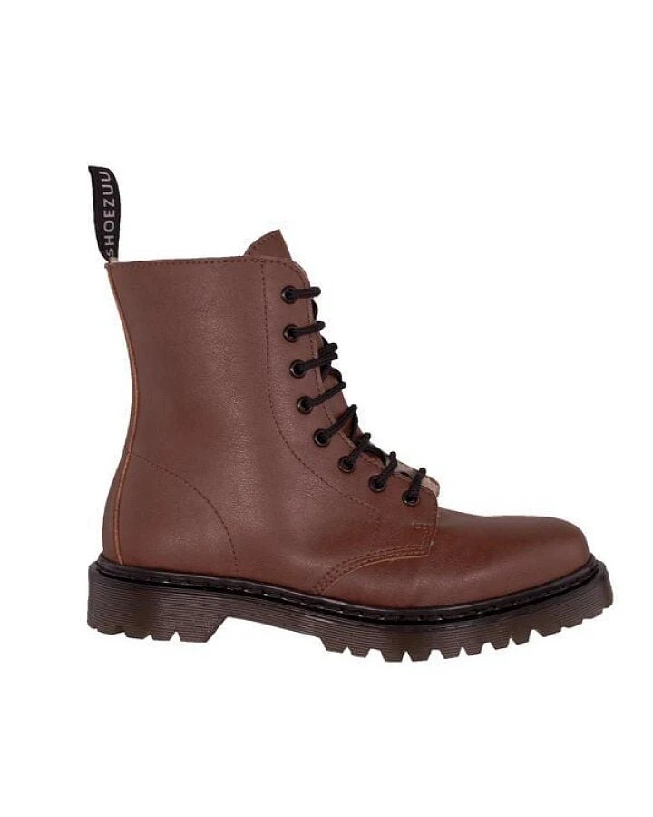 Shoezuu Vegan Vegane Shoezuu 8 Loch Mikrofaser RC Winterboots nussbraun