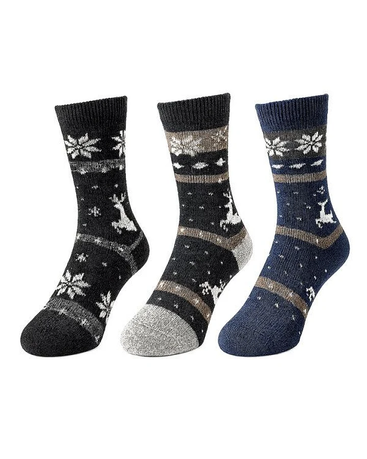 Bruno Barella Alpaka Thermo-Socken 3er-Pack – Extra warme & weiche Wintersocken aus 80% Alpakawolle