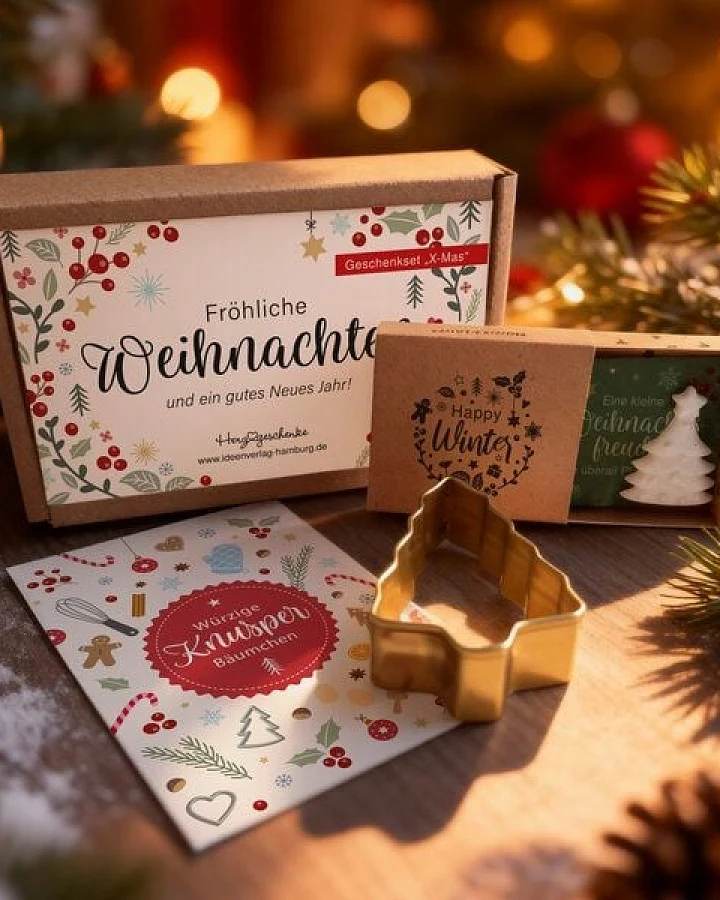 Ideenverlag Hamburg Mini Geschenk Set „Weihnachten“ im Geschenkkarton