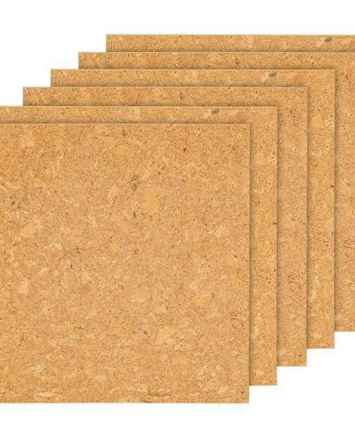 Kork-Deko 6er-Pack selbstklebende Korkplatten 30×30 cm für Pinnwände & Deko