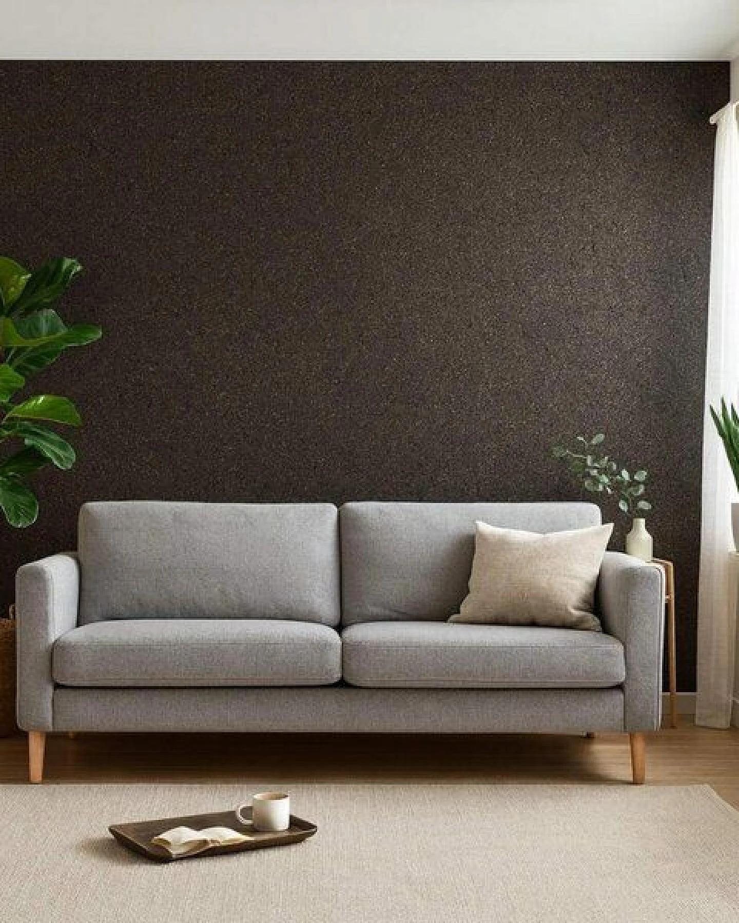 Kork-Deko Schwarze Korkplatte 900×600 mm - Pinnwand wahlweise mit/ohne Klebefolie rückseitig – Ansicht 4