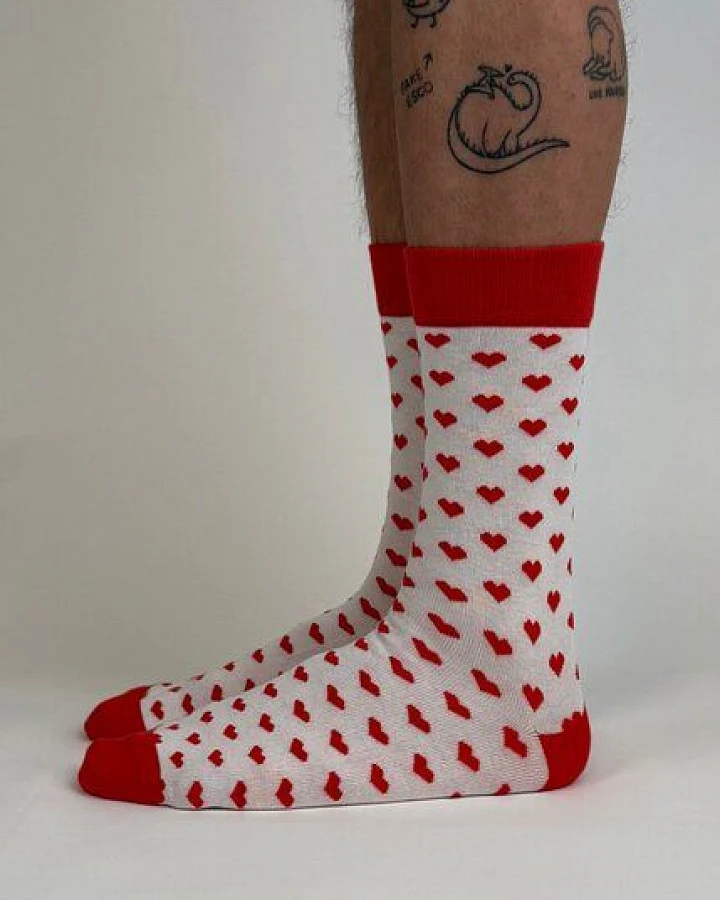 ettics STUDIO sock AOP heart