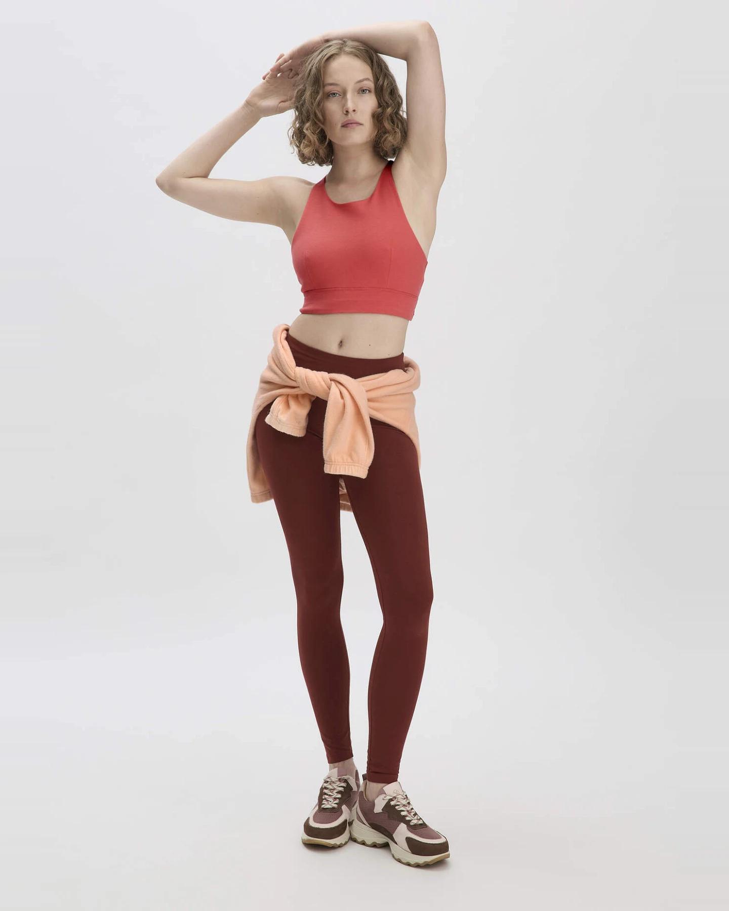 hessnatur Loungewear Bustier Highneck ACTIVE LIGHT aus Bio-Baumwolle - rot - Größe 44 – Ansicht 2