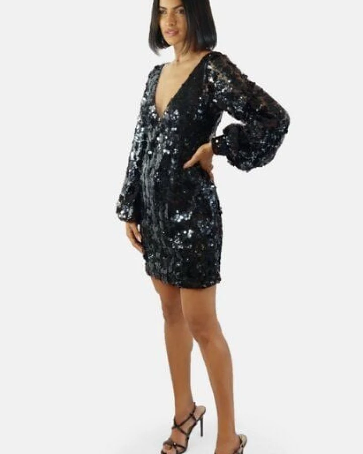 Aline Celi Klassiker Pailletten Couture Kleid