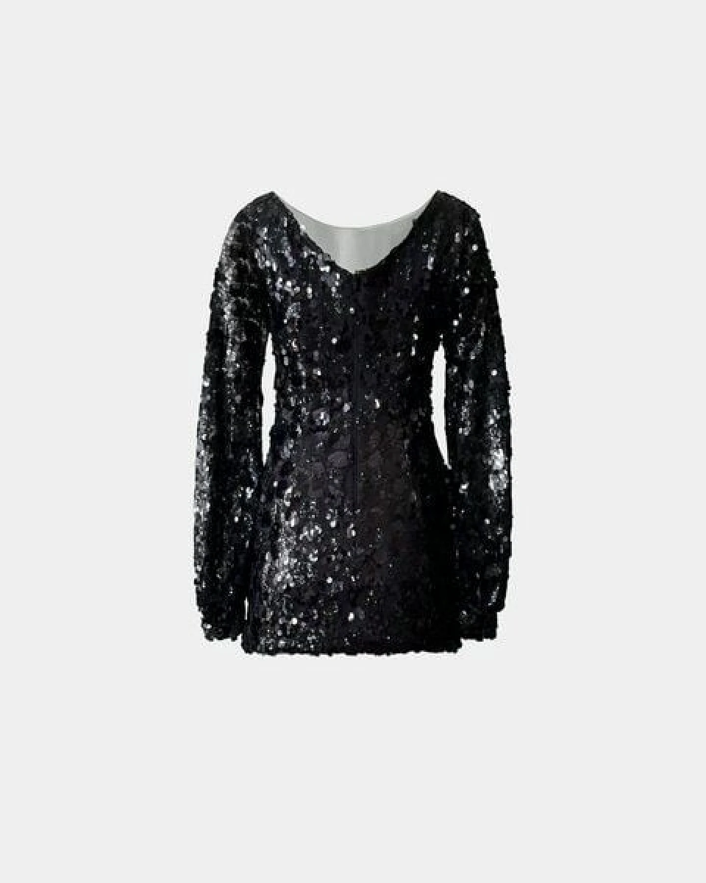Aline Celi Klassiker Pailletten Couture Kleid – Ansicht 3