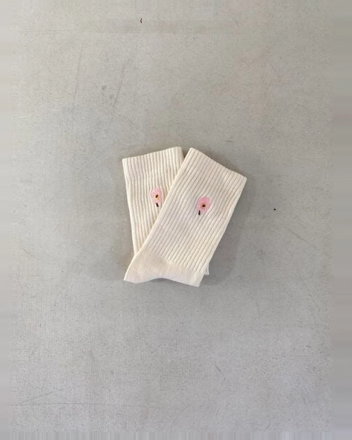 Jutelaune Rosa Flower Socks - GRS und OEKO-TEX Zertifizierungen