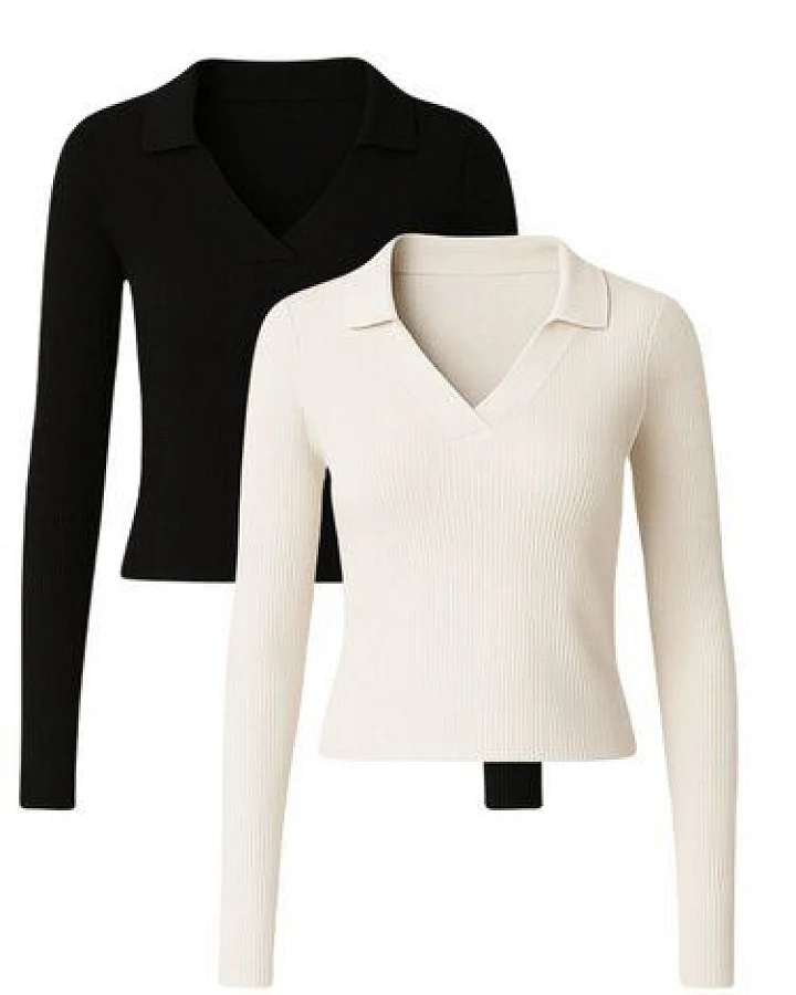 GORG 2er Set Damen Bluse – Bio-Baumwolle & superweiches Modal