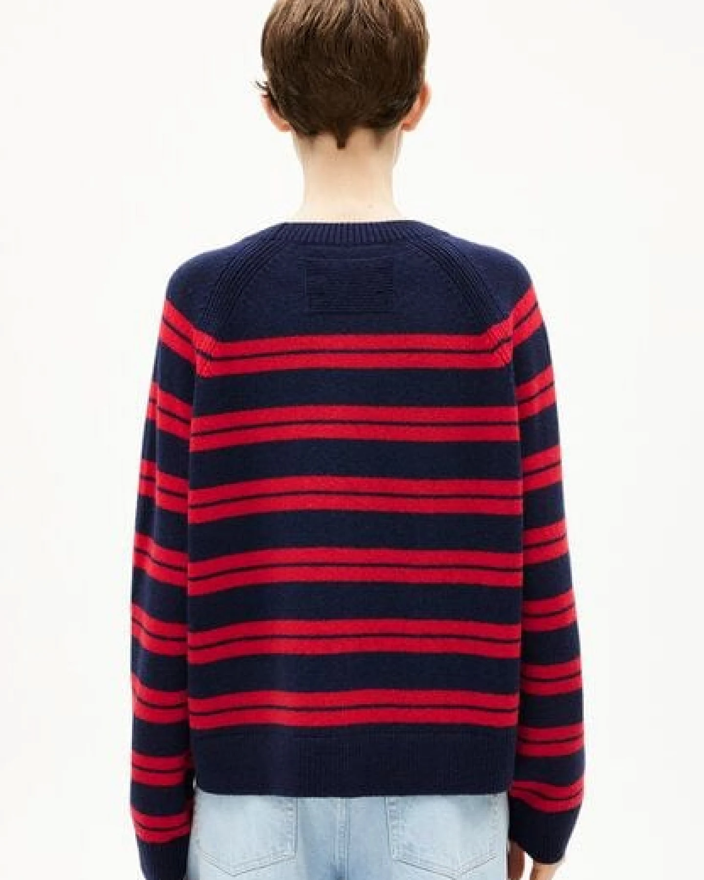 ARMEDANGELS LILIRIAA FINE STRIPES Damen Pullover aus Bio-Woll Mix – Ansicht 2