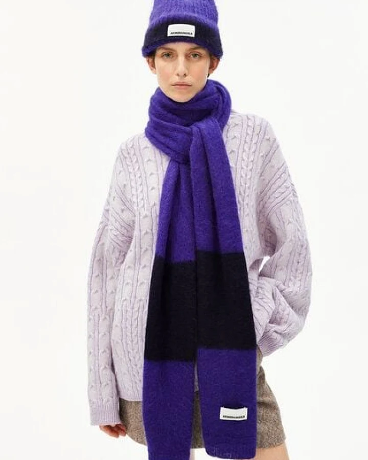ARMEDANGELS SAABE STRIPED UN-WASTED Unisex Schal aus Alpaca-Woll Mix