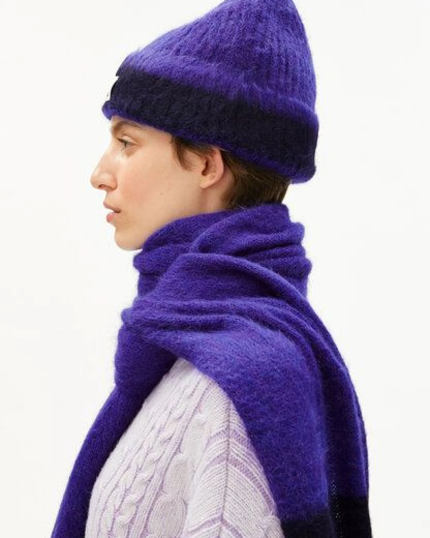 ARMEDANGELS SAABE STRIPED UN-WASTED Unisex Schal aus Alpaca-Woll Mix – Ansicht 3