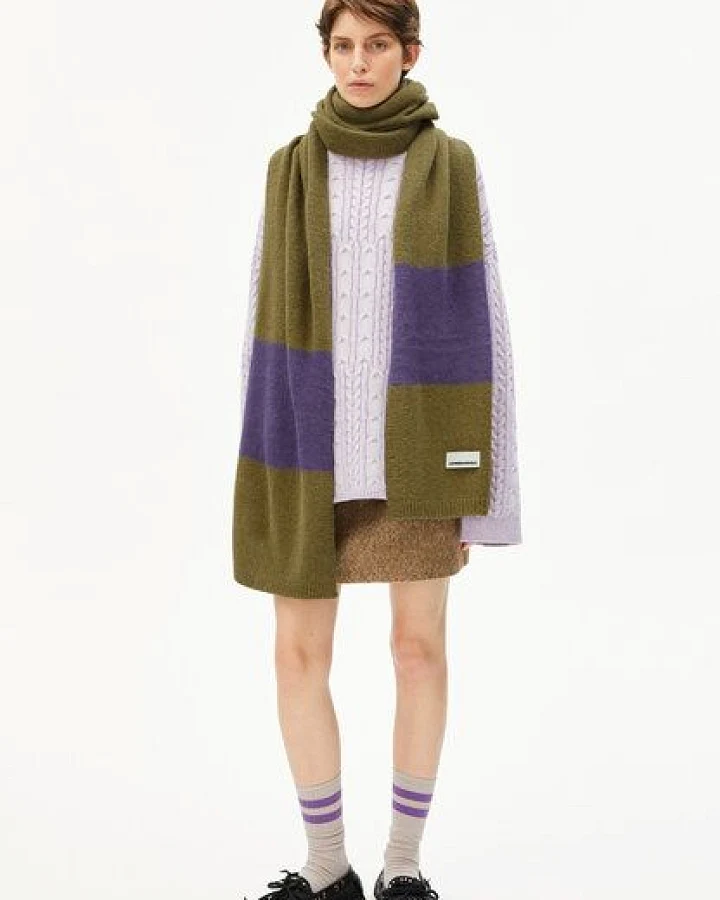 ARMEDANGELS SAABE STRIPED UN-WASTED Unisex Schal aus Alpaca-Woll Mix