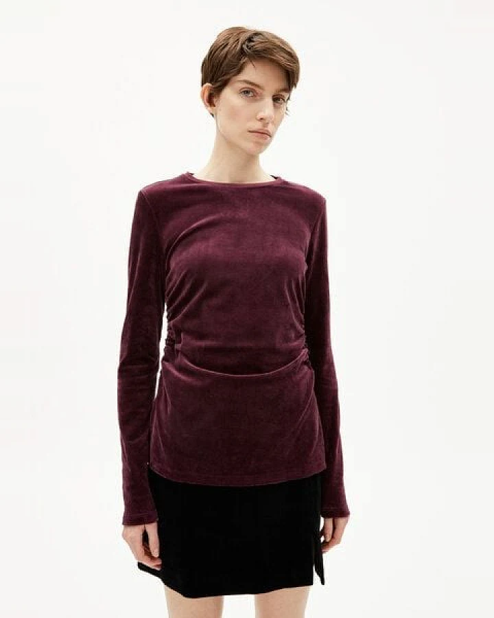 ARMEDANGELS ADAAJA LORA VELVET Damen Longsleeve aus Bio-Baumwoll Mix