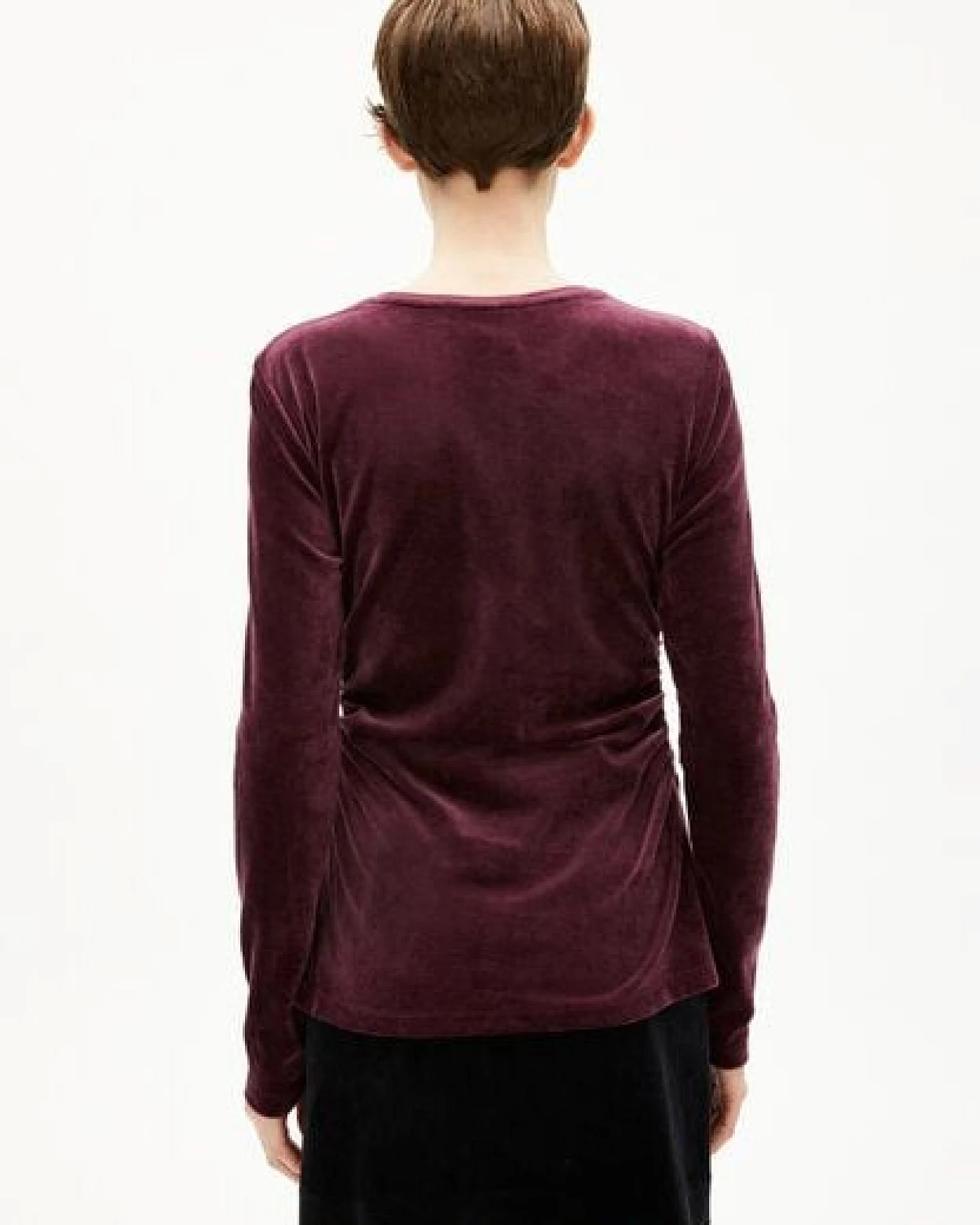 ARMEDANGELS ADAAJA LORA VELVET Damen Longsleeve aus Bio-Baumwoll Mix – Ansicht 2