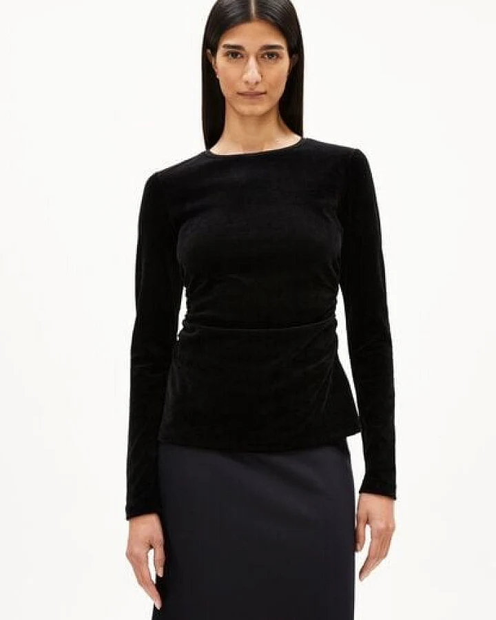 ARMEDANGELS ADAAJA LORA VELVET Damen Longsleeve aus Bio-Baumwoll Mix